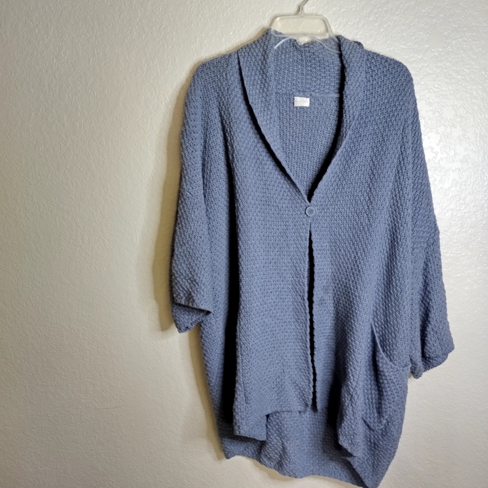 Poetry Chunky Knit One Button Oversized Cardigan Sz S